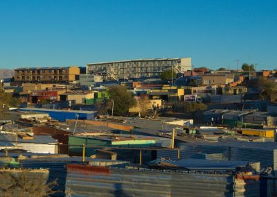 Vue des toits de la cité de Katutura à Windhoek